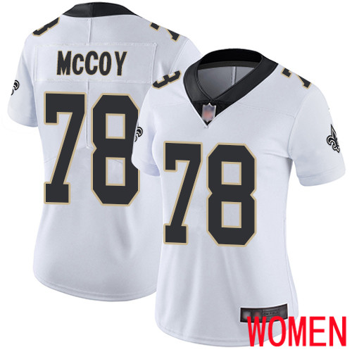 New Orleans Saints Limited White Women Erik McCoy Road Jersey NFL Football 78 Vapor Untouchable Jersey